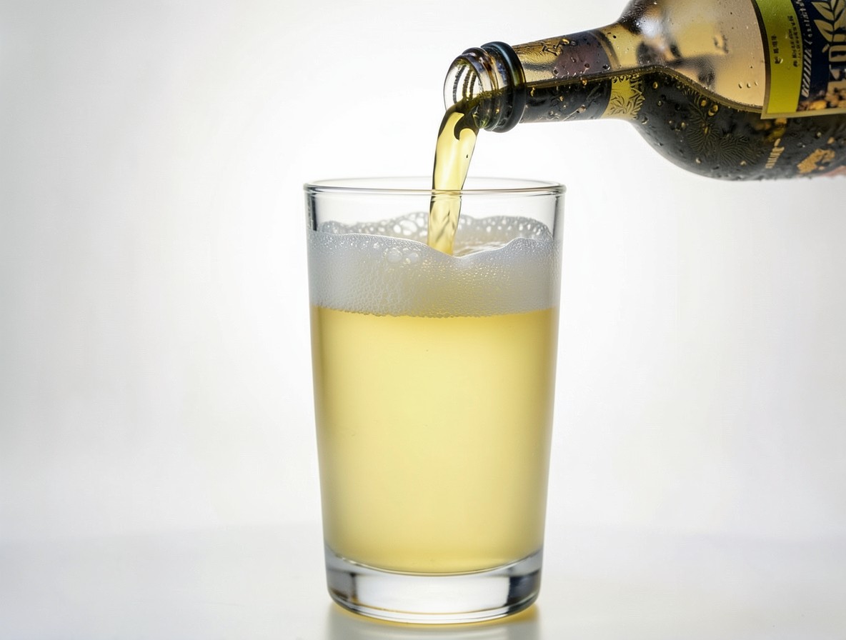 Topping the Morning Glory Fizz with club soda