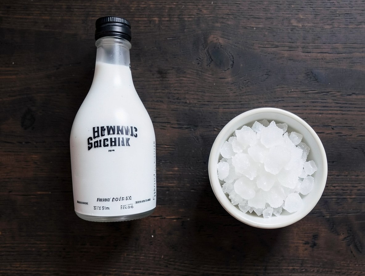 Crème de cacao, peppermint schnapps, and crushed ice arranged for a Polar Bear