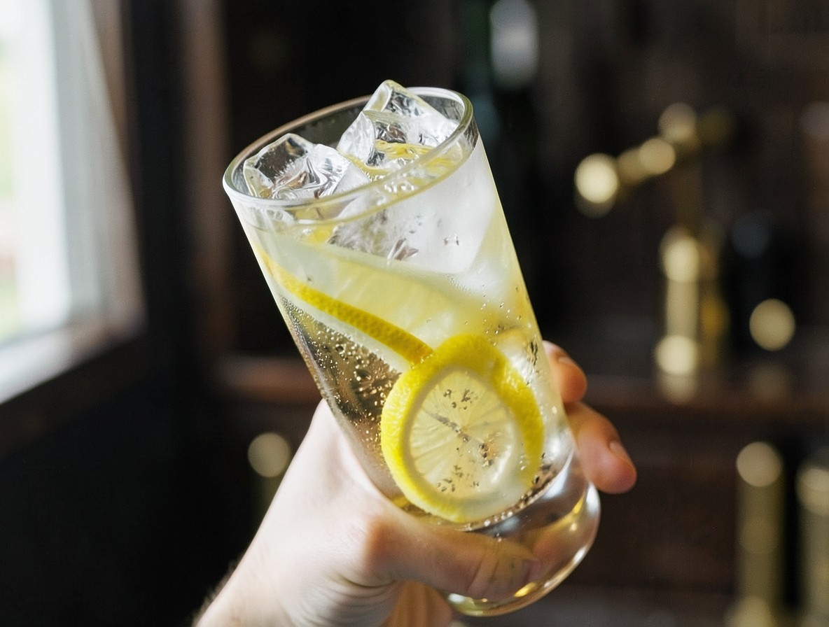 Shaking tequila, lemon juice, and simple syrup in a cocktail shaker
